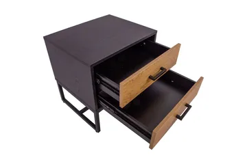 Amsterdam Sängbord Ek/Svart - Möbler - Bord & matgrupp - Avlastningsbord & sidobord - Sängbord & nattduksbord