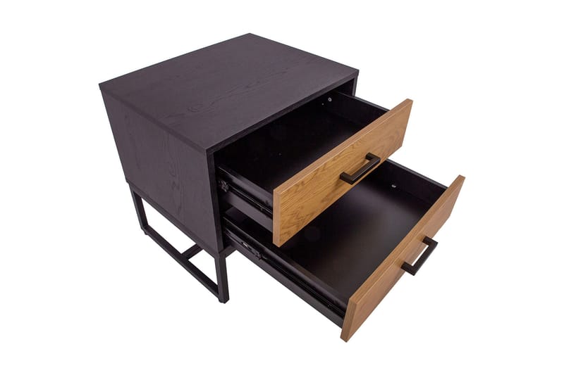 Amsterdam Sängbord Ek/Svart - Möbler - Bord & matgrupp - Avlastningsbord & sidobord - Sängbord & nattduksbord