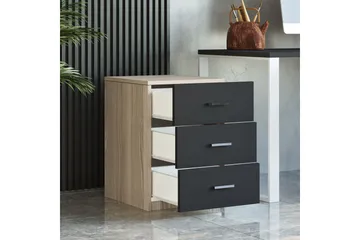 Barrock Sängbord 45 cm - Natur/Svart - Möbler - Bord & matgrupp - Avlastningsbord & sidobord - Sängbord & nattduksbord