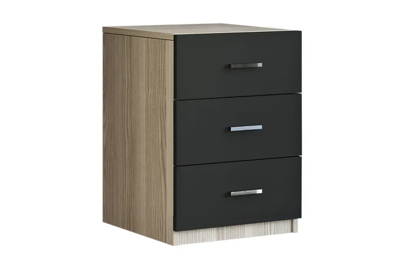 Barrock Sängbord 45 cm - Natur/Svart - Möbler - Bord & matgrupp - Avlastningsbord & sidobord - Sängbord & nattduksbord