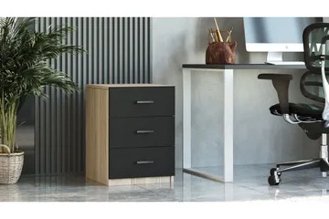 Barrock Sängbord 45 cm - Natur/Svart - Möbler - Bord & matgrupp - Avlastningsbord & sidobord - Sängbord & nattduksbord