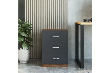 Barrock Sängbord 45 cm - Teak/Antracit - Möbler - Bord & matgrupp - Avlastningsbord & sidobord - Sängbord & nattduksbord