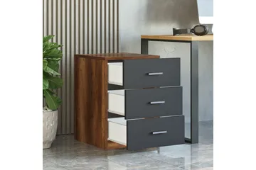 Barrock Sängbord 45 cm - Teak/Antracit - Möbler - Bord & matgrupp - Avlastningsbord & sidobord - Sängbord & nattduksbord