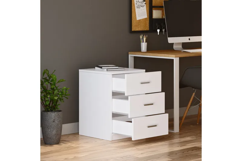 Barrock Sängbord 45 cm - Vit - Möbler - Bord & matgrupp - Avlastningsbord & sidobord - Sängbord & nattduksbord