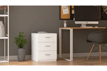 Barrock Sängbord 45 cm - Vit - Möbler - Bord & matgrupp - Avlastningsbord & sidobord - Sängbord & nattduksbord