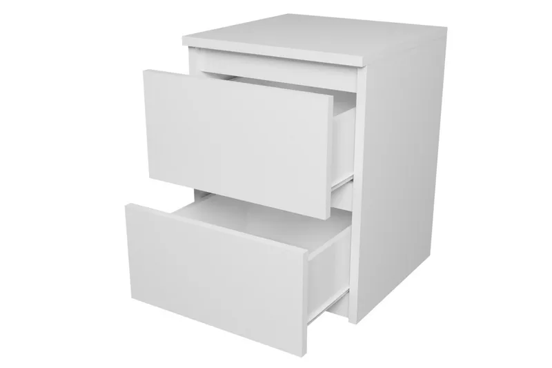 Basildon Sängbord 30 cm med Förvaring 2 Lådor - Svart - Möbler - Bord & matgrupp - Avlastningsbord & sidobord - Sängbord & nattduksbord