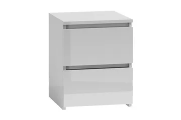 Basildon Sängbord 40 cm med Förvaring 2 Lådor - Vit - Möbler - Bord & matgrupp - Avlastningsbord & sidobord - Sängbord & nattduksbord