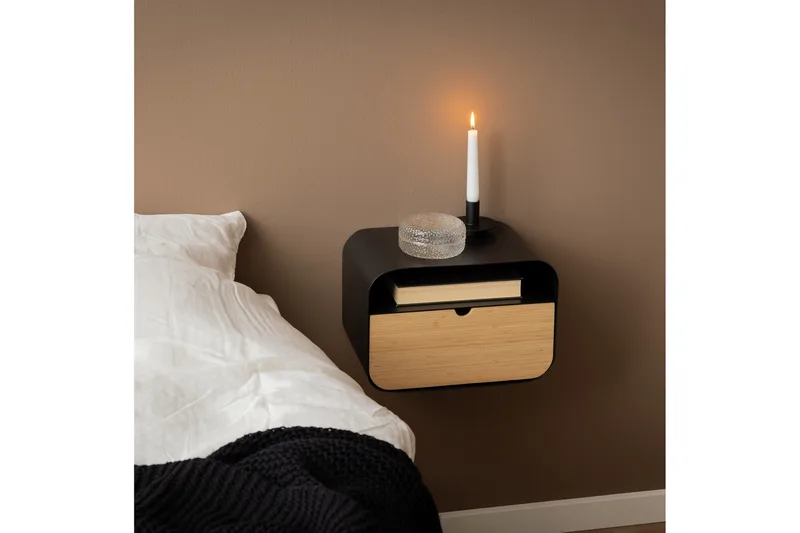 Belleuve Sängbord 25 cm - Svart - Möbler - Bord & matgrupp - Avlastningsbord & sidobord - Sängbord & nattduksbord