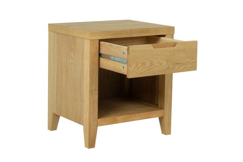 Chamba Sängbord 50 cm i Trä med Förvaring och Lådor - Träfärgad - Möbler - Bord & matgrupp - Avlastningsbord & sidobord - Sängbord & nattduksbord