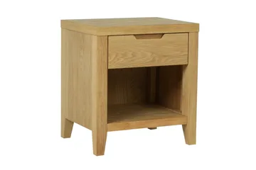 Chamba Sängbord 50 cm i Trä med Förvaring och Lådor - Träfärgad - Möbler - Bord & matgrupp - Avlastningsbord & sidobord - Sängbord & nattduksbord