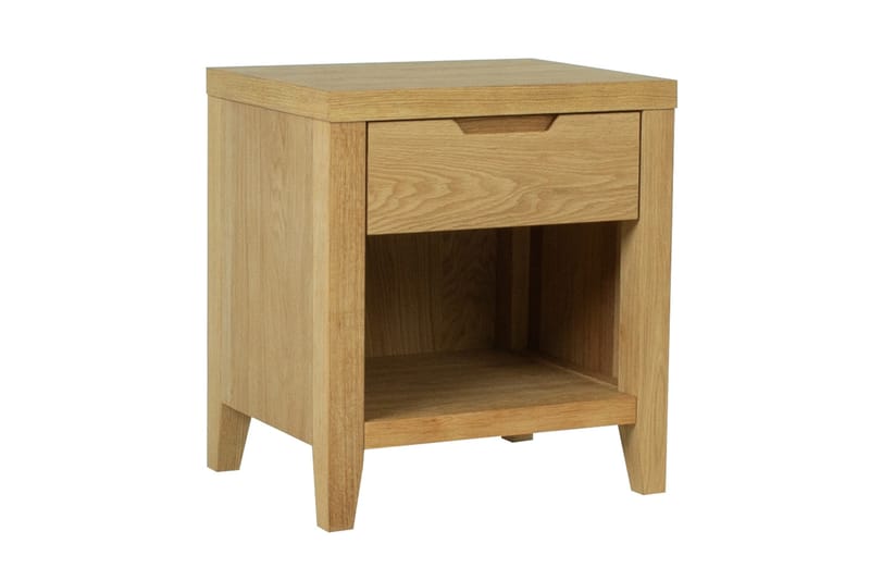 Chamba Sängbord 50 cm i Trä med Förvaring och Lådor - Träfärgad - Möbler - Bord & matgrupp - Avlastningsbord & sidobord - Sängbord & nattduksbord