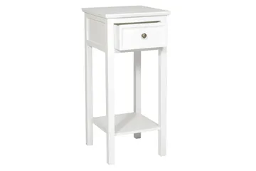 Cleana Sängbord 75 cm med Förvaring Låda - Vit - Möbler - Bord & matgrupp - Avlastningsbord & sidobord - Sängbord & nattduksbord