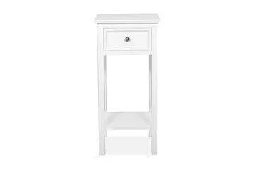 Cleana Sängbord 75 cm med Förvaring Låda - Vit - Möbler - Bord & matgrupp - Avlastningsbord & sidobord - Sängbord & nattduksbord