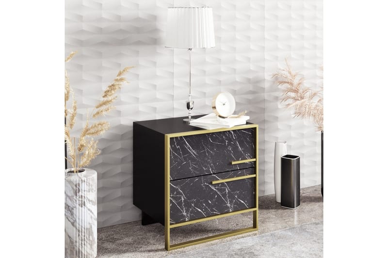 Cofield Nattduksbord 50 cm - Guld|Svart - Möbler - Bord & matgrupp - Avlastningsbord & sidobord - Sängbord & nattduksbord