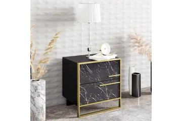 Cofield Nattduksbord 50 cm - Guld|Svart - Möbler - Bord & matgrupp - Avlastningsbord & sidobord - Sängbord & nattduksbord