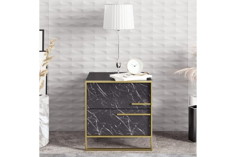 Cofield Nattduksbord 50 cm - Guld|Svart - Möbler - Bord & matgrupp - Avlastningsbord & sidobord - Sängbord & nattduksbord