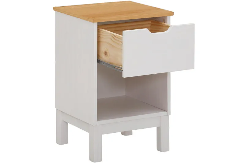 Crotone Sängbord 38 cm - Vit - Möbler - Bord & matgrupp - Avlastningsbord & sidobord - Sängbord & nattduksbord