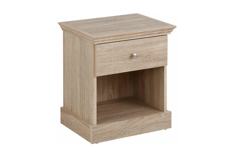 Dareia Sängbord 45 cm med Förvaring Låda + Hylla - Brun - Möbler - Bord & matgrupp - Avlastningsbord & sidobord - Sängbord & nattduksbord