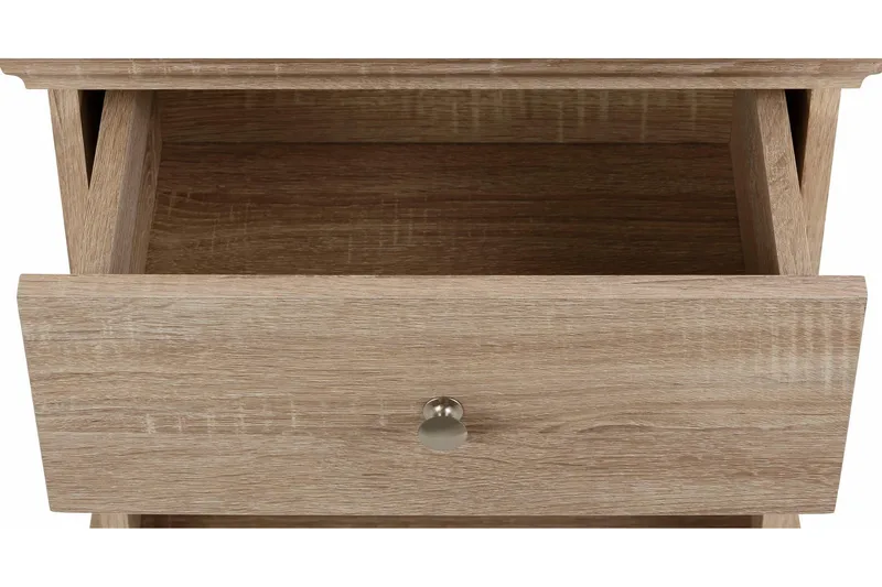Dareia Sängbord 45 cm med Förvaring Låda + Hylla - Brun - Möbler - Bord & matgrupp - Avlastningsbord & sidobord - Sängbord & nattduksbord