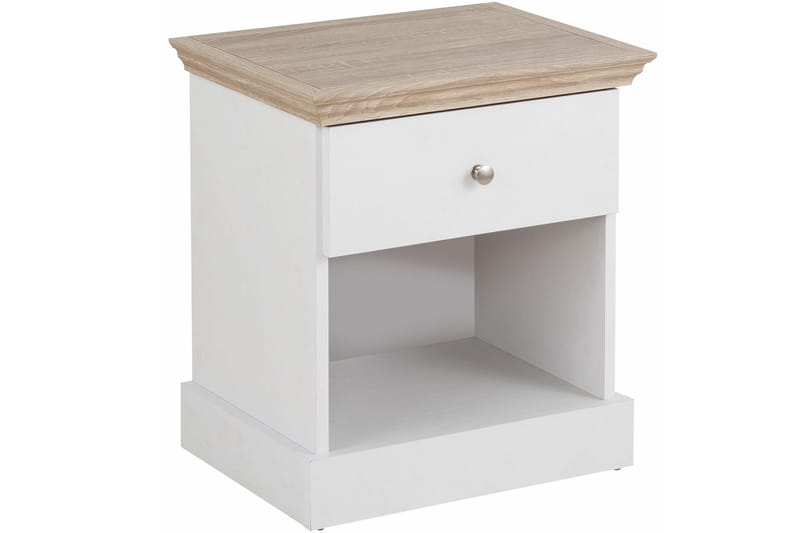 Dareia Sängbord 45 cm - Vit/Brun - Möbler - Bord & matgrupp - Avlastningsbord & sidobord - Sängbord & nattduksbord