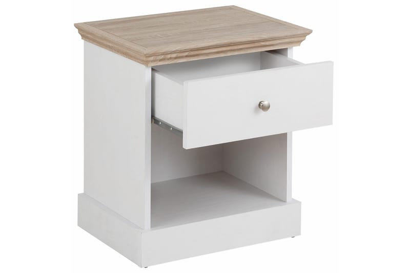 Dareia Sängbord 45 cm - Vit/Brun - Möbler - Bord & matgrupp - Avlastningsbord & sidobord - Sängbord & nattduksbord