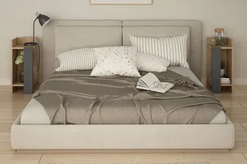 Decorta Sängbord 27 cm - Ekfärg/Mörkgrå - Möbler - Bord & matgrupp - Avlastningsbord & sidobord - Sängbord & nattduksbord