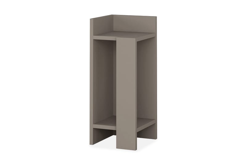 Decorta Sängbord 27 cm med Förvaring Hyllor + Luckor Vänster, Grå