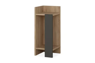 Decorta Sängbord 27 cm med Förvaring Hyllor Vänster - Grå/Brun - Möbler - Bord & matgrupp - Avlastningsbord & sidobord - Sängbord & nattduksbord