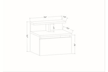 Desgrar Sängbord 39,8x35 cm - Brun - Möbler - Bord & matgrupp - Avlastningsbord & sidobord - Sängbord & nattduksbord