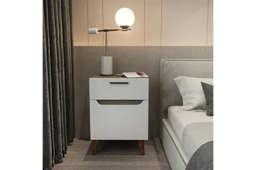 Desgrar Sängbord 45x63 cm - Vit - Möbler - Bord & matgrupp - Avlastningsbord & sidobord - Sängbord & nattduksbord