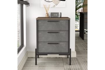 Desgrar Sängbord 54 cm - Brun/Betonggrå/Antracit - Möbler - Bord & matgrupp - Avlastningsbord & sidobord - Sängbord & nattduksbord