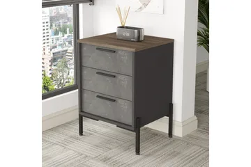 Desgrar Sängbord 54 cm - Brun/Betonggrå/Antracit - Möbler - Bord & matgrupp - Avlastningsbord & sidobord - Sängbord & nattduksbord