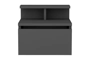 Desgrar Vägghängt Sängbord & Nattduksbord 39,8x35 cm i Trä med Låda - Antracit - Möbler - Bord & matgrupp - Avlastningsbord & sidobord - Sängbord & nattduksbord