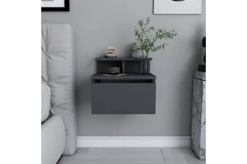 Desgrar Vägghängt Sängbord & Nattduksbord 39,8x35 cm i Trä med Låda - Antracit - Möbler - Bord & matgrupp - Avlastningsbord & sidobord - Sängbord & nattduksbord