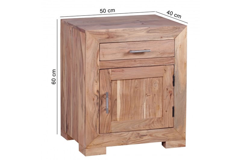 Dornell Sängbord med Lådor 50 cm i Trä - Brun - Möbler - Bord & matgrupp - Avlastningsbord & sidobord - Sängbord & nattduksbord