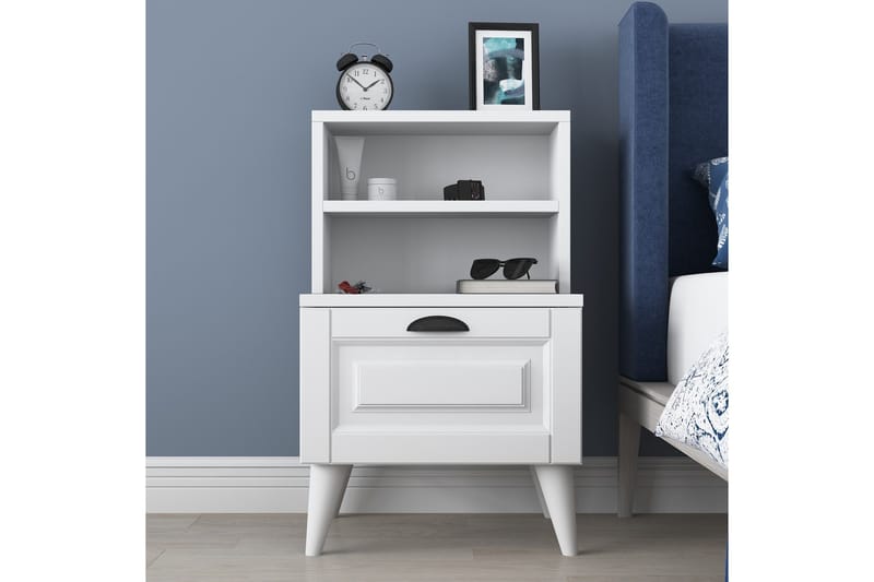Eladia Sängbord 45 cm - Vit - Möbler - Bord & matgrupp - Avlastningsbord & sidobord - Sängbord & nattduksbord
