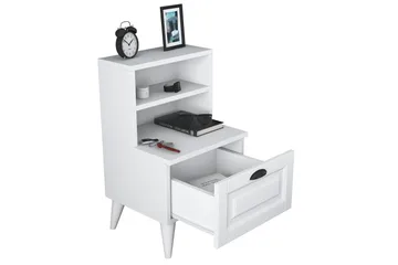 Eladia Sängbord 45 cm - Vit - Möbler - Bord & matgrupp - Avlastningsbord & sidobord - Sängbord & nattduksbord