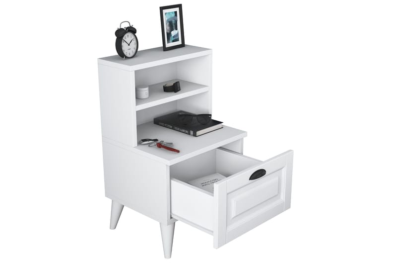 Eladia Sängbord 45 cm - Vit - Möbler - Bord & matgrupp - Avlastningsbord & sidobord - Sängbord & nattduksbord