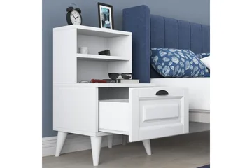 Eladia Sängbord 45 cm - Vit - Möbler - Bord & matgrupp - Avlastningsbord & sidobord - Sängbord & nattduksbord