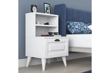 Eladia Sängbord 45 cm - Vit - Möbler - Bord & matgrupp - Avlastningsbord & sidobord - Sängbord & nattduksbord