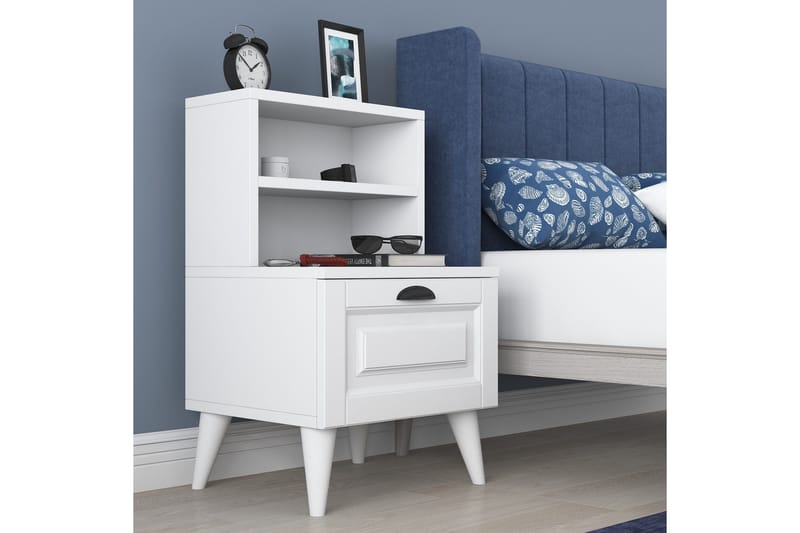 Eladia Sängbord 45 cm - Vit - Möbler - Bord & matgrupp - Avlastningsbord & sidobord - Sängbord & nattduksbord