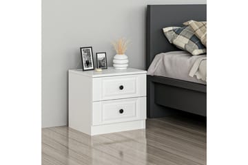 Fruitland Sängbord 54 cm i Trä med Förvaring och Lådor - Vit - Möbler - Bord & matgrupp - Avlastningsbord & sidobord - Sängbord & nattduksbord
