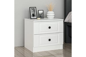 Fruitland Sängbord 54 cm i Trä med Förvaring och Lådor - Vit - Möbler - Bord & matgrupp - Avlastningsbord & sidobord - Sängbord & nattduksbord