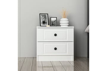 Fruitland Sängbord 54 cm i Trä med Förvaring och Lådor - Vit - Möbler - Bord & matgrupp - Avlastningsbord & sidobord - Sängbord & nattduksbord