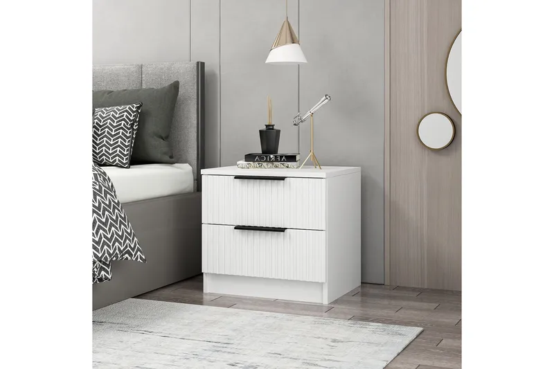 Fruitland Sängbord 54 cm - Vit - Möbler - Bord & matgrupp - Avlastningsbord & sidobord - Sängbord & nattduksbord