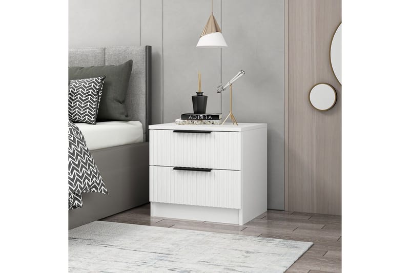 Fruitland Sängbord 54 cm - Vit - Möbler - Bord & matgrupp - Avlastningsbord & sidobord - Sängbord & nattduksbord