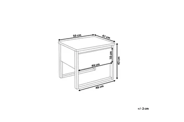 Giulia Sängbord 50 cm - Trä/Natur - Möbler - Bord & matgrupp - Avlastningsbord & sidobord - Sängbord & nattduksbord