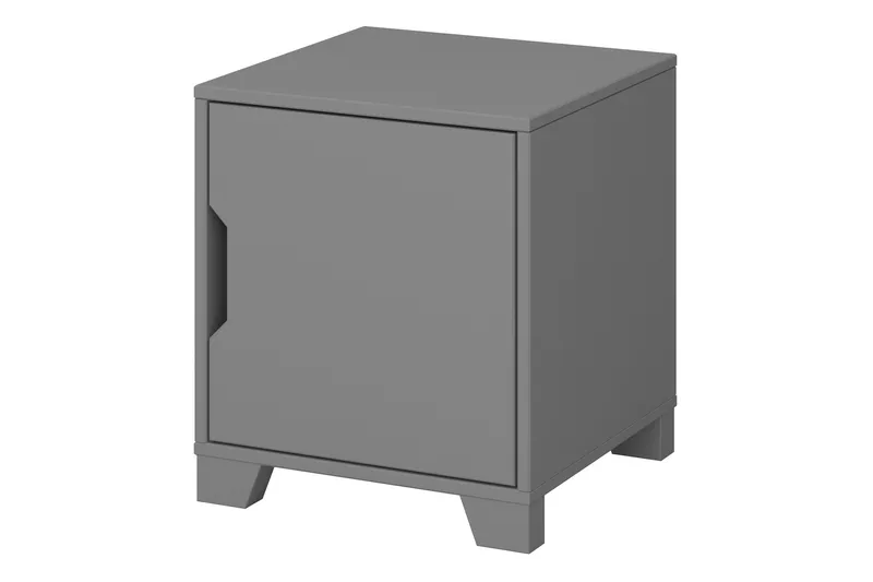 Haltekarr Sängbord med Förvaring 40 cm i Ek - Grå - Möbler - Bord & matgrupp - Avlastningsbord & sidobord - Sängbord & nattduksbord