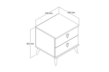 Heibert Sängbord 52 cm - Möbler - Bord & matgrupp - Avlastningsbord & sidobord - Sängbord & nattduksbord