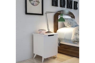 Hejde Sängbord 39 cm med Förvaring Skåp - Vit - Möbler - Bord & matgrupp - Avlastningsbord & sidobord - Sängbord & nattduksbord